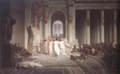 Alma-Tadema, Sir Lawrence Jean-Leon Gerome,The Death of Caesar (mk23) Spain oil painting art